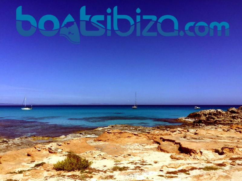 Sea sky and boats Ibiza Formentera