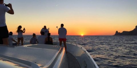 Ibiza boat sunset