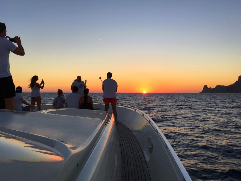 Ibiza boat sunset