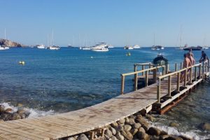 Exploring Ibiza by boat dock at Blue Marlin