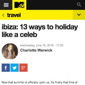 Boats Ibiza - MTV article
