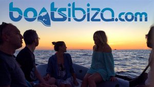 Ibiza sunset by boat