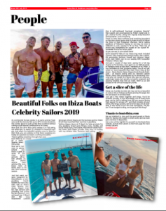 Boats Ibiza article in the Ibizan July 2019