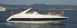 renting a yacht in Ibiza sunseeker comanche
