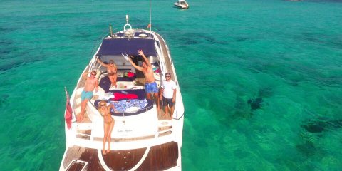 Ibiza boat trip 49ft sunseeker portofino