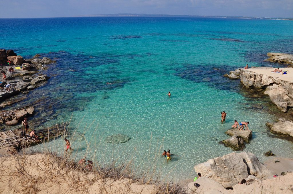 Formentera turquoise sea