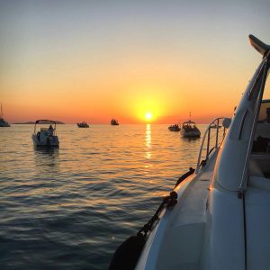 Ibiza boat trip at sunset