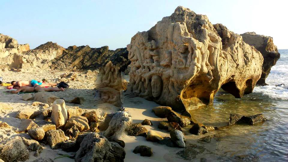 Las Salinas Ibiza rock carvings