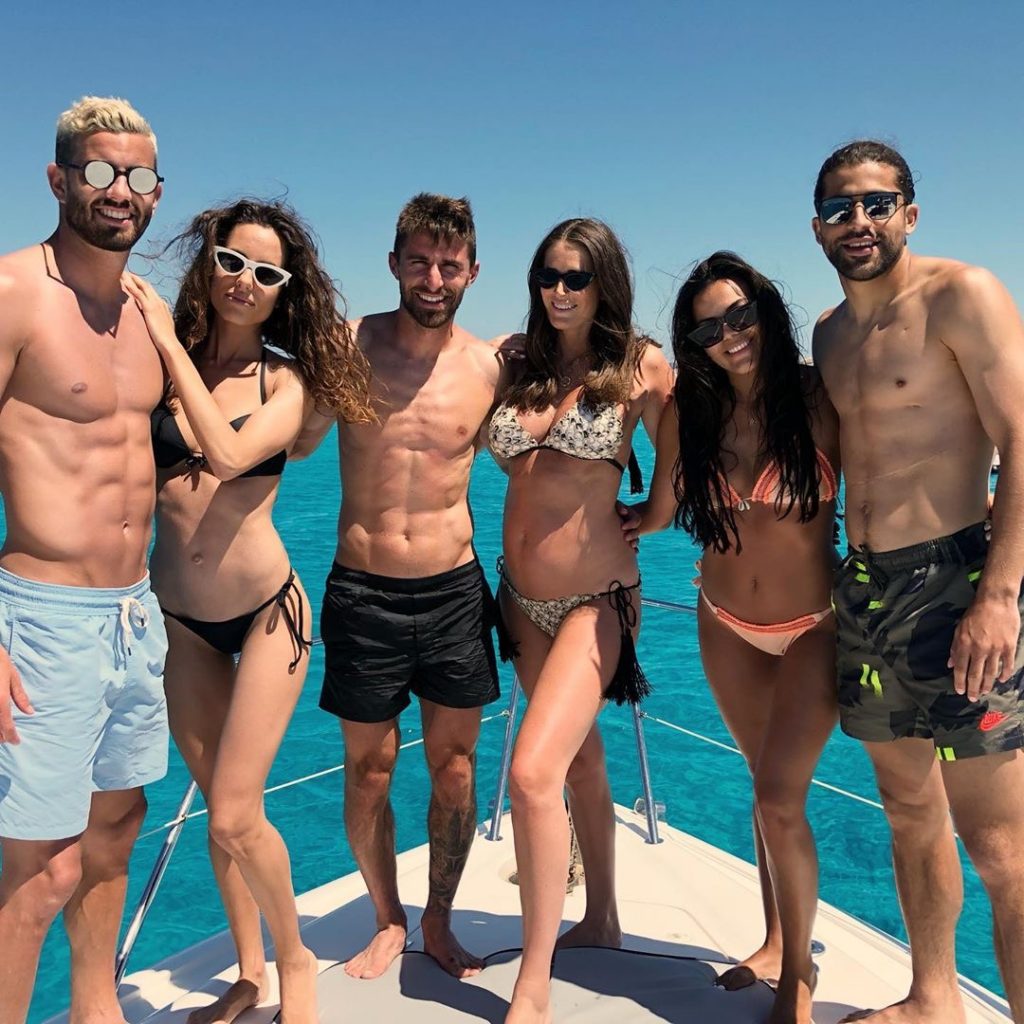 top footballers on boats in ibiza